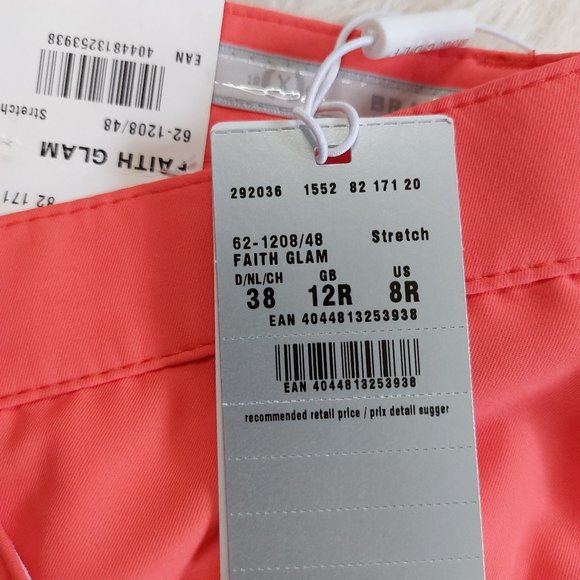 Brax Golf Women's Orange Faith Glam Stretch Pants Siz 8R - Picture 7 of 8